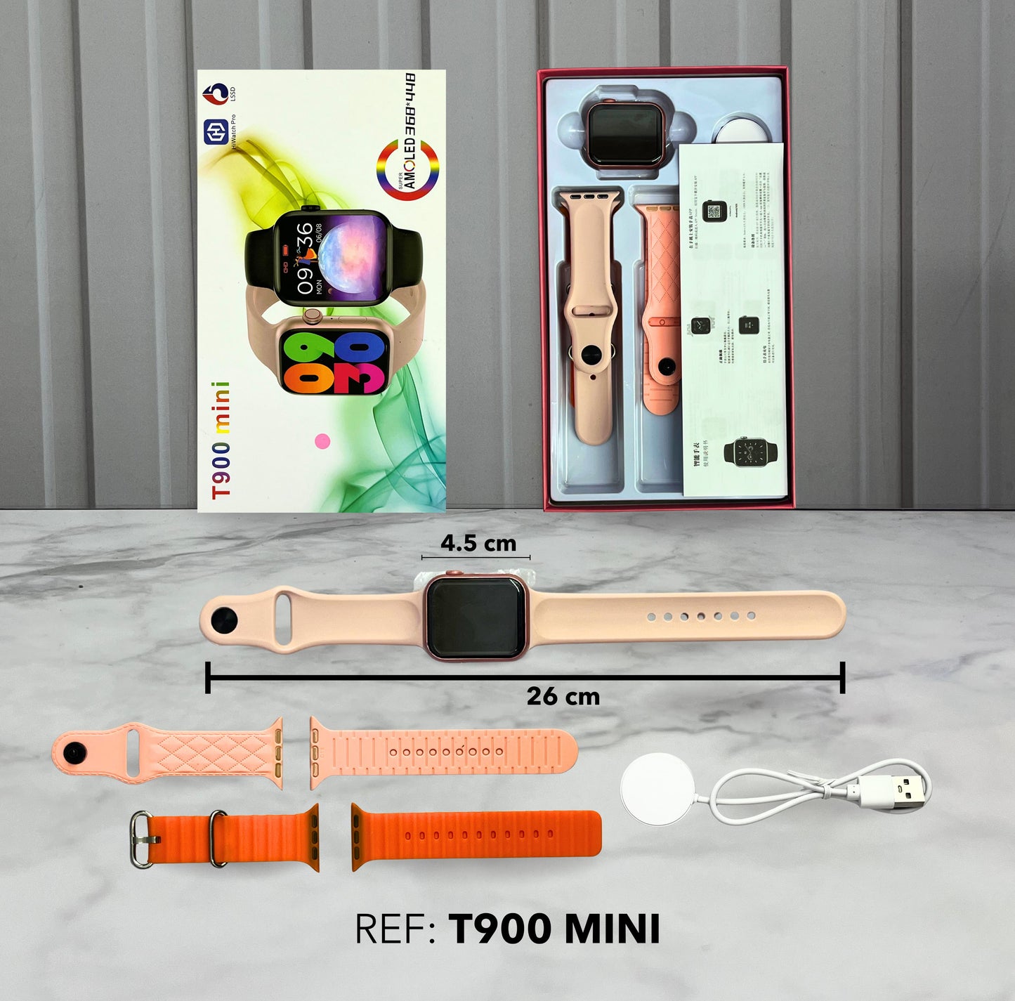 RELOJ INTELIGENTE CON 3 MANILLAS T900 MINI